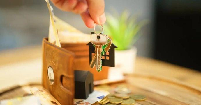 person holding a key